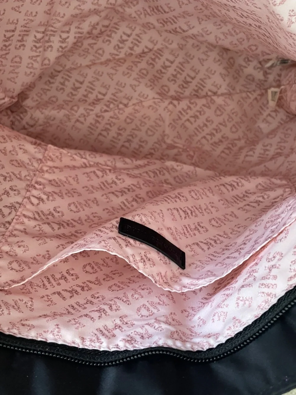 Bath&Body Works Large Black Sparkle and Shine Tote